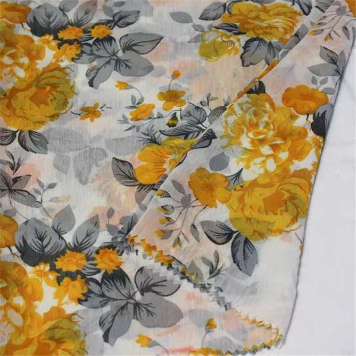 Wholesale crepe de chine fabric digital printed polyester chiffon fabric
