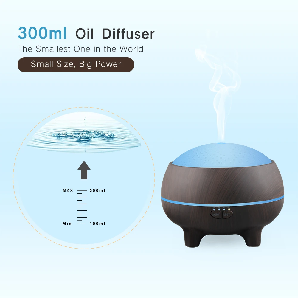 
China professional factory new design home use aroma flash diffuser with led night light 