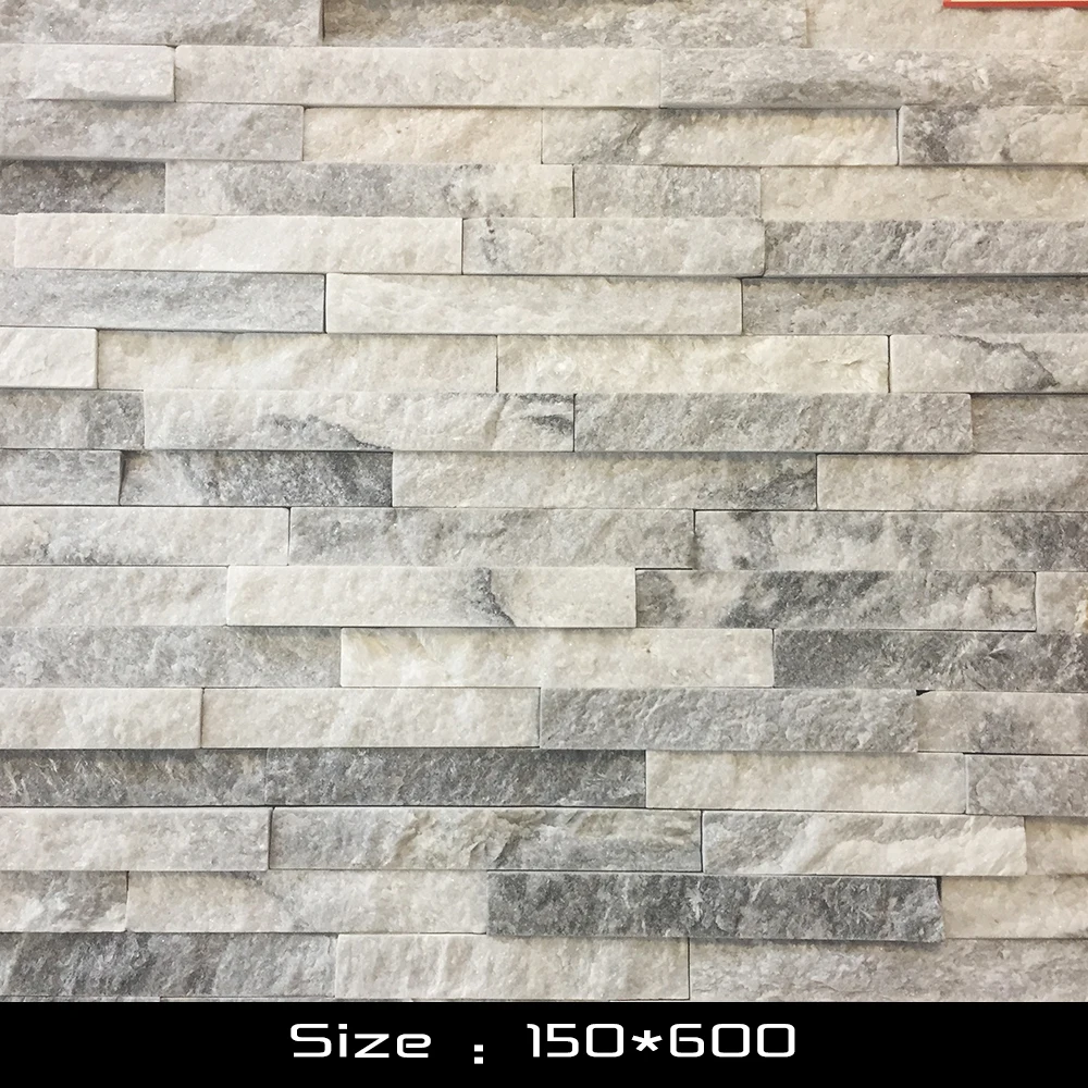
White and Grey Slate Culture Stone Wall Decoration 