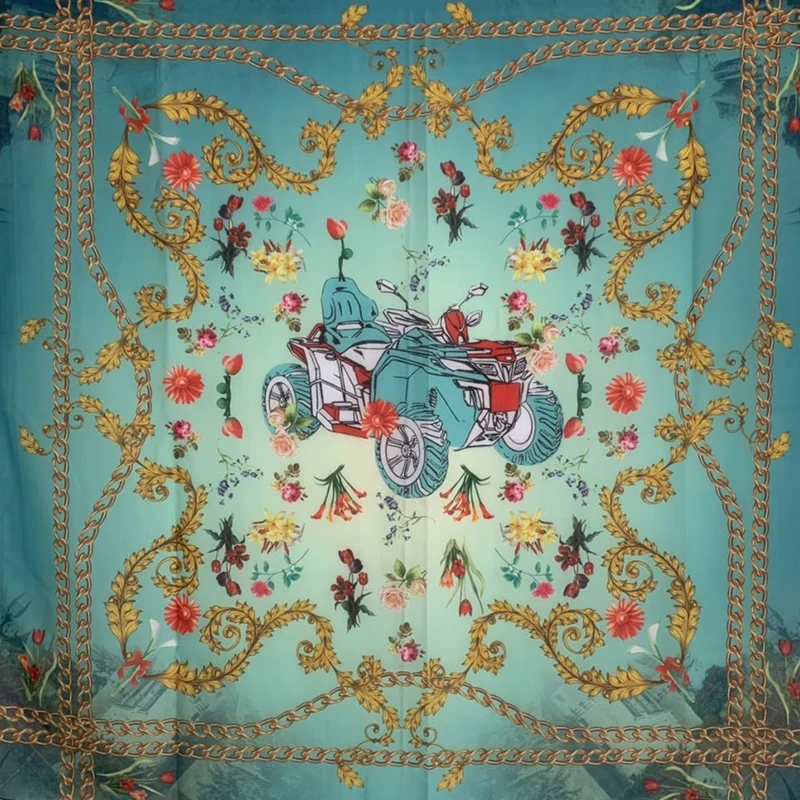 Cheap price women printing hijab square muslim big scarf viscose