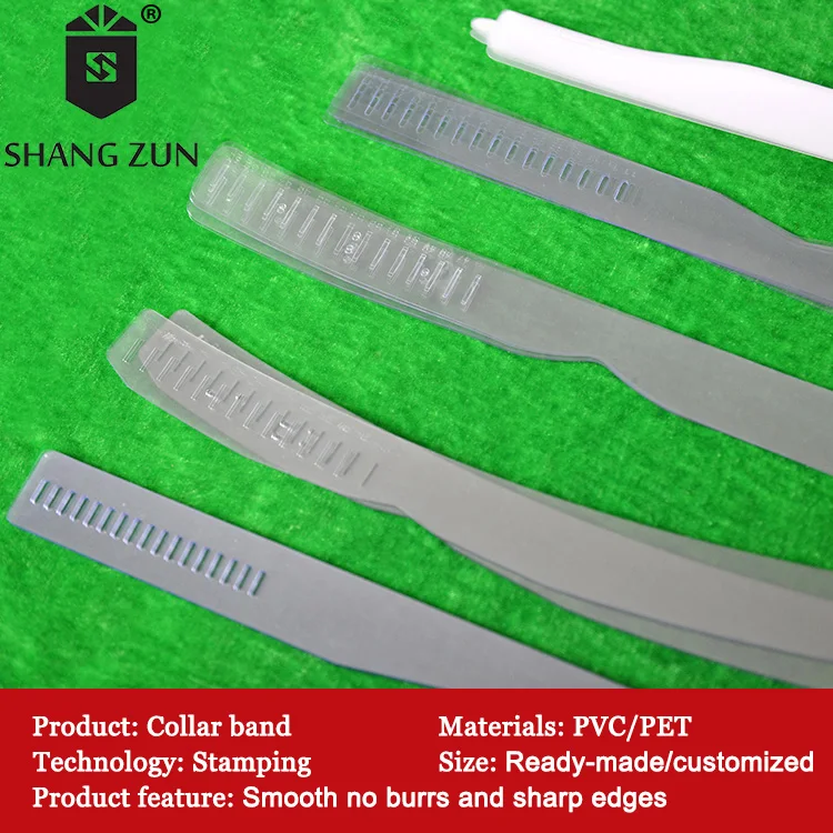 Регулируемая упаковка, пластиковый прозрачный рубашечный ошейник из ПВХ, ремешок для одежды, пластиковые полоски для рубашек, ошейник, поддержка ошейника из ПВХ