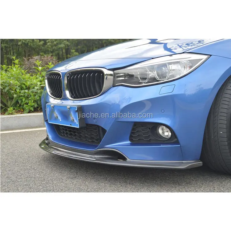 Carbon Fiber/FRP Front Lip Spoiler Bumper Chin Shovel for BMW 3 Series F34 GT 4 Door with M-tech M-sport Bumper 2012-2018 3D Sty