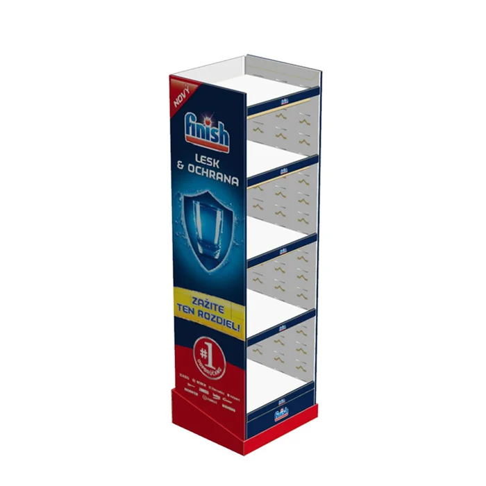 HOT Free Custom Design Cheaper High Quality Promotion Recyclable 5 Tier Cardboard Display Shelf