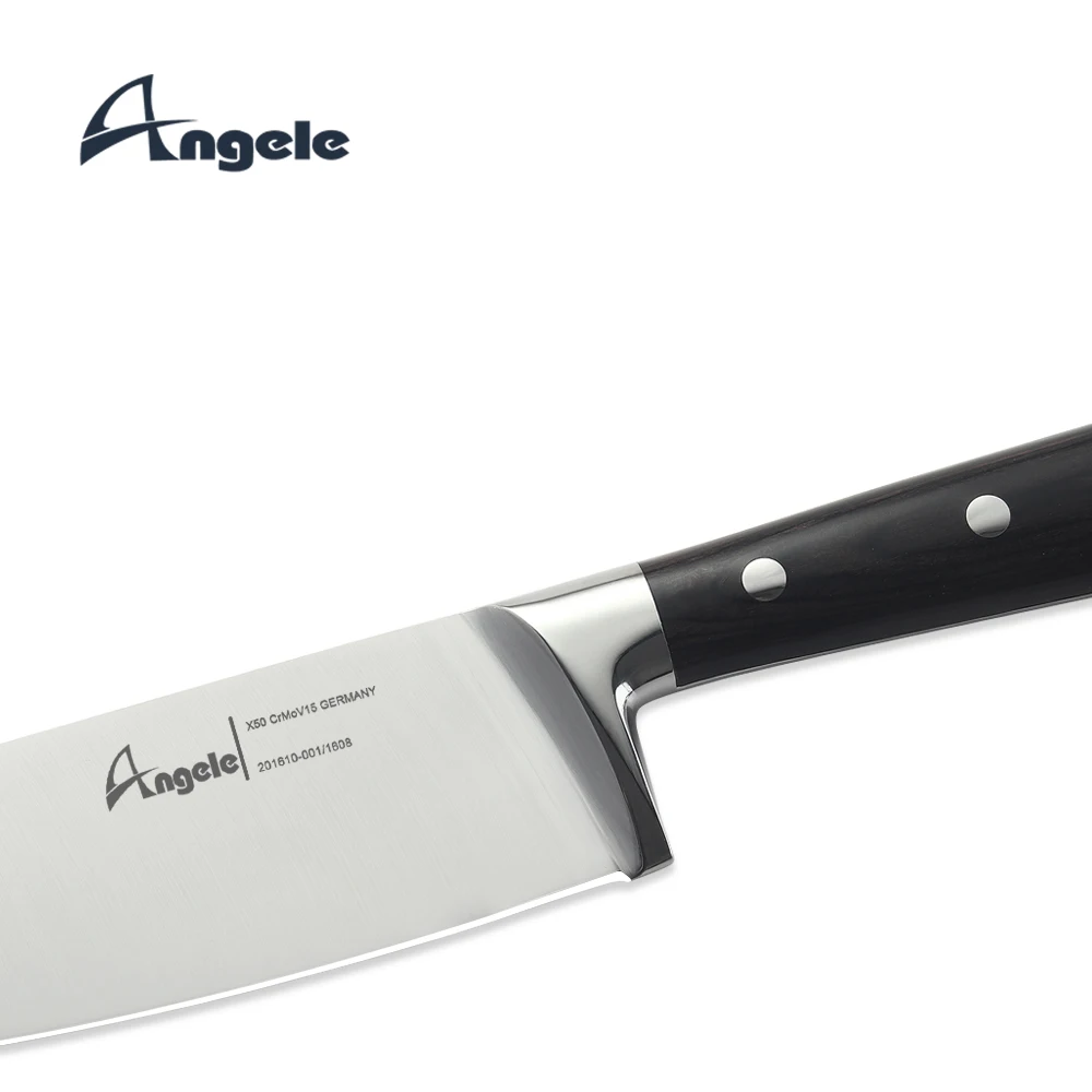 Набор кухонных ножей из высокоуглеродистой нержавеющей стали с магнитным ножом