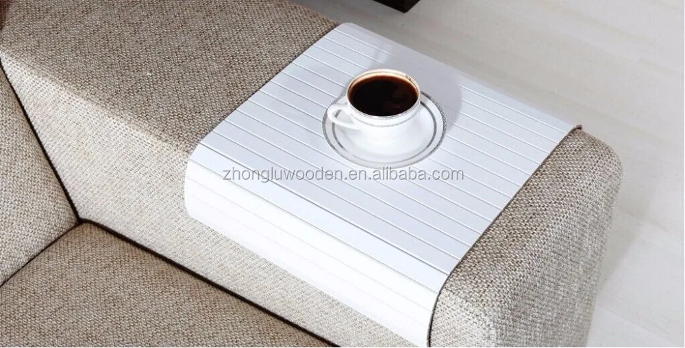 CXZL 17052 Wooden Sofa Arm Clip on Snack Table Wood Chair Armrest Tray