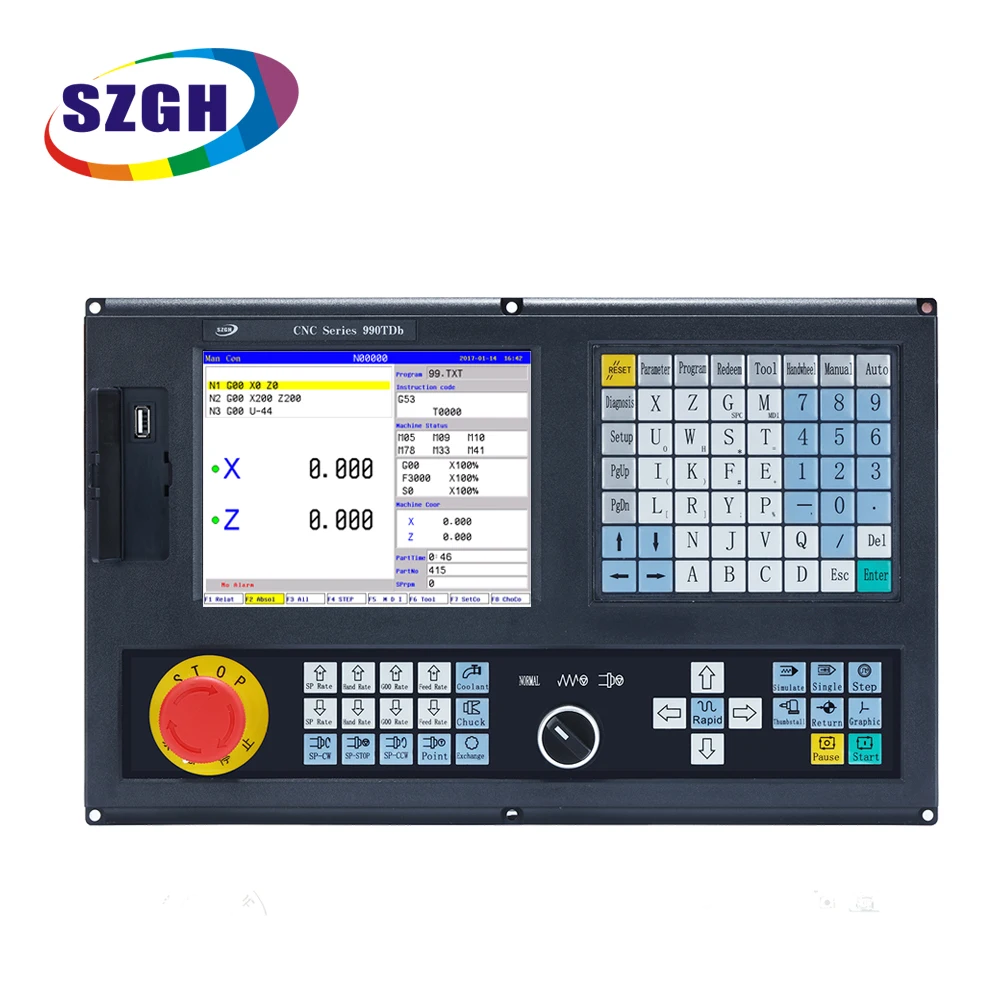SZGH high quality DSP + PLC Cheap 990TD series lathe 2-axis CNC controller 2 axis cnc kit