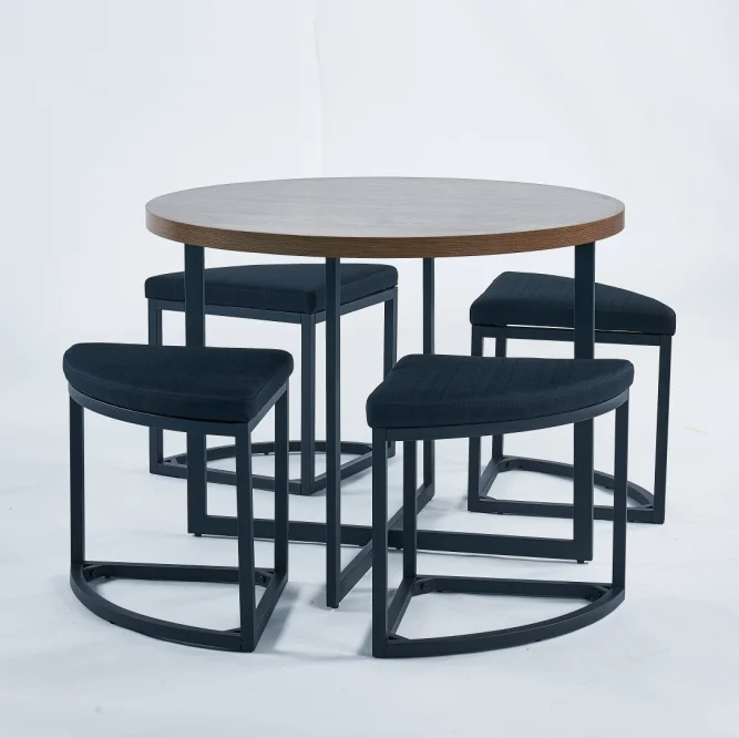 Набор кофейных столиков из закаленного стекла 1 + 4 современных гостиных