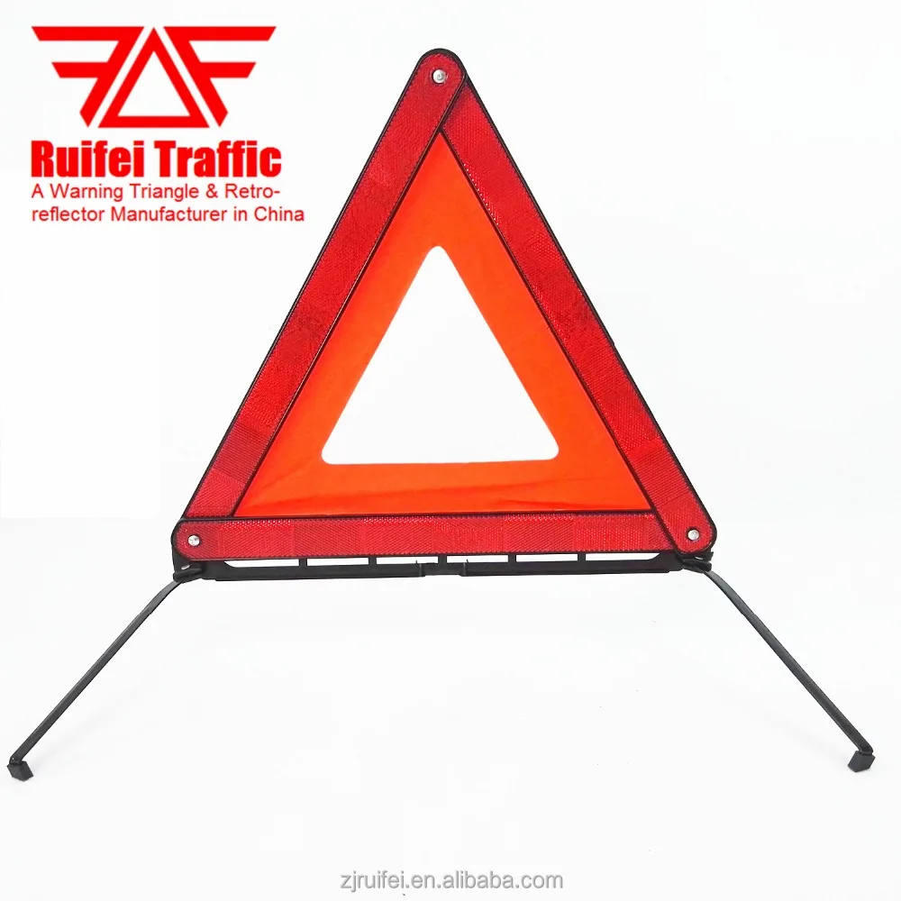 Safety Red Color Reflective Folded Hazard Emergency Warning Triangle for Truck