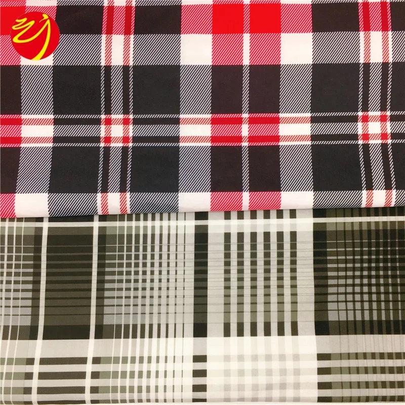 
85GSM Stripe Check Transfer Printed Comforter Microfiber Bedsheet set Fabric 