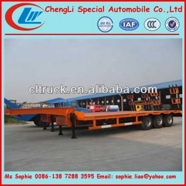 3axles low bed truck trailer low bed truck semi trailer lowboy semi-trailer for sale