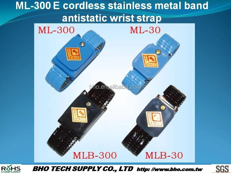 Patent ML-300 Cordless Stainless metal antistatic wrist strap