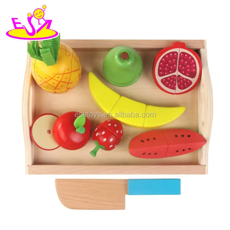 New hottest simulation wooden kitchen toy play food sets for kids pretend play W10B198