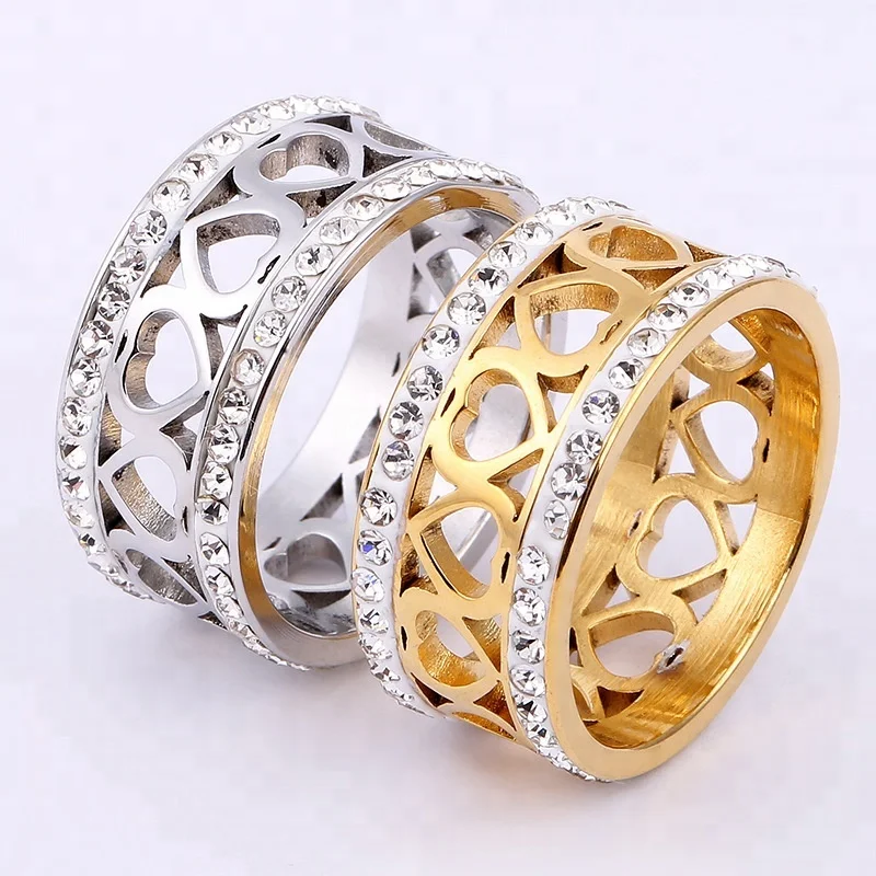 High quality cheap ladies gold  finger custom rings