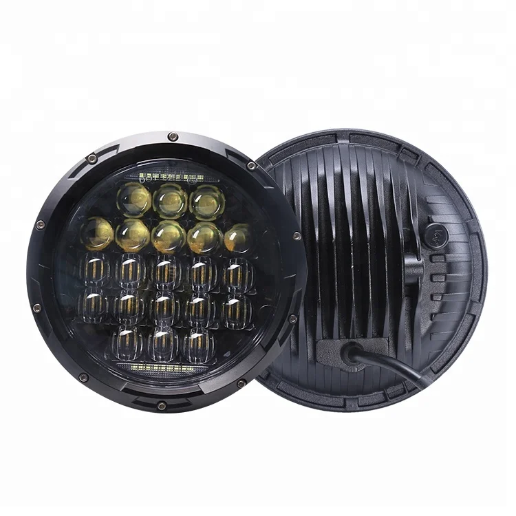 Hot sale 7 Inch 75W 5D Round LED Projector Headlight for Harley Motorcycle