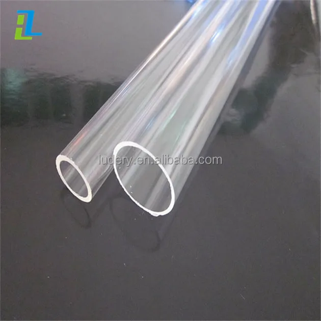 Clear Transparent Decoration Threaded Acrylic Tube and Pipe For Sale