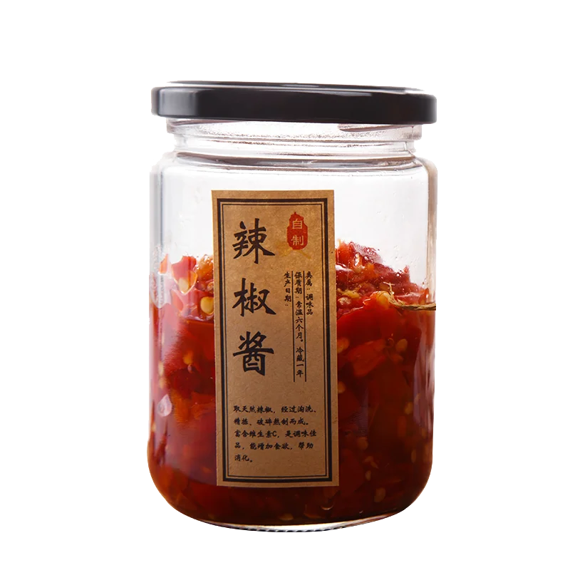 100ml 200ml 300ml 400ml 500ml Hermetic Food Glass Jar Wholesale , Empty Glass Jar for Jam Honey Pickle ...