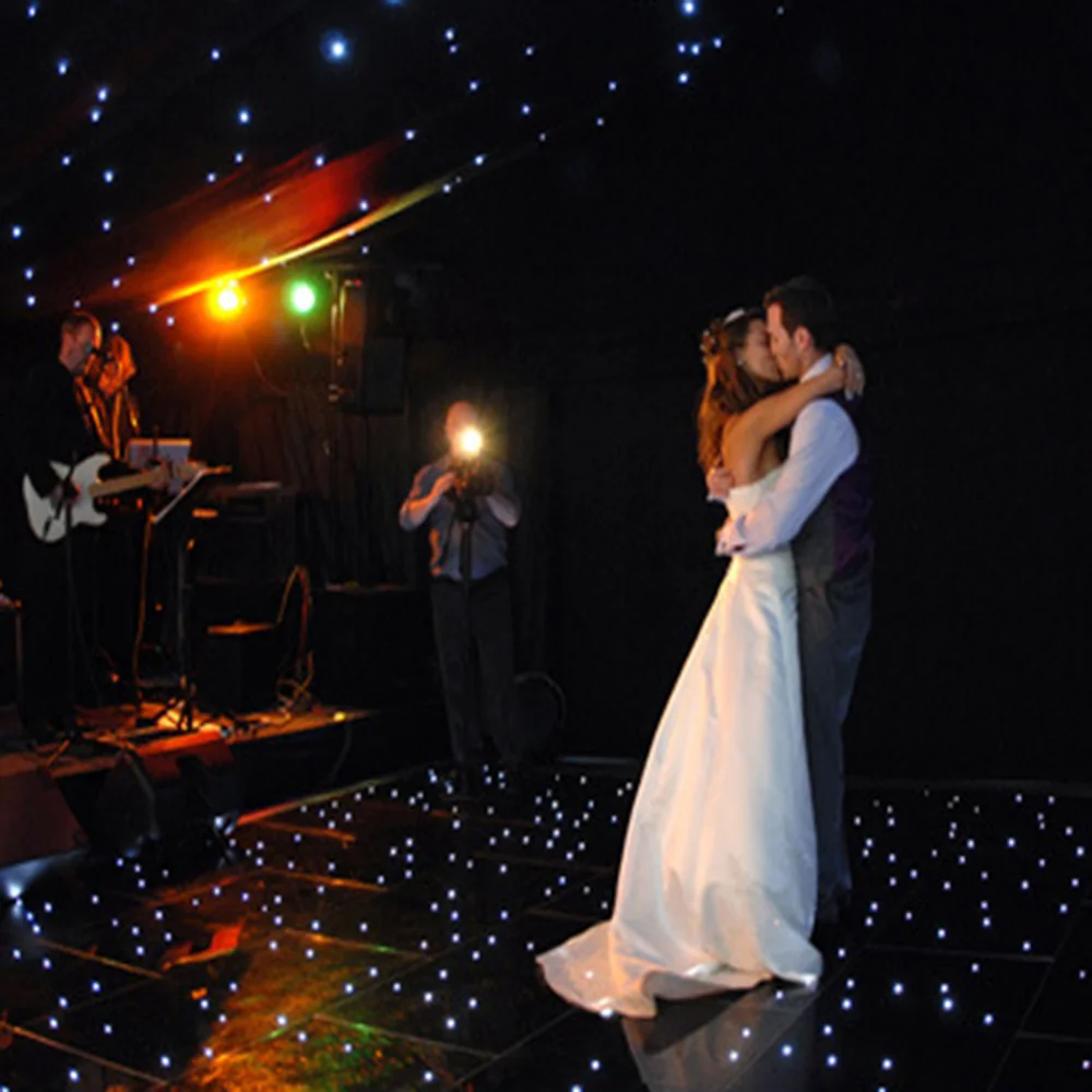 
factory best selling acrylic twinkling led star dance floor led black/white sensitive starlight wedding led dancefloor 