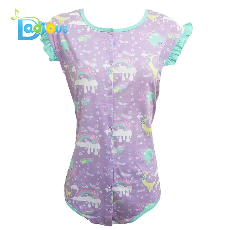 Cheap Custom Sexy Women  Pajamas Onesie Button ABDL Adult Onesie