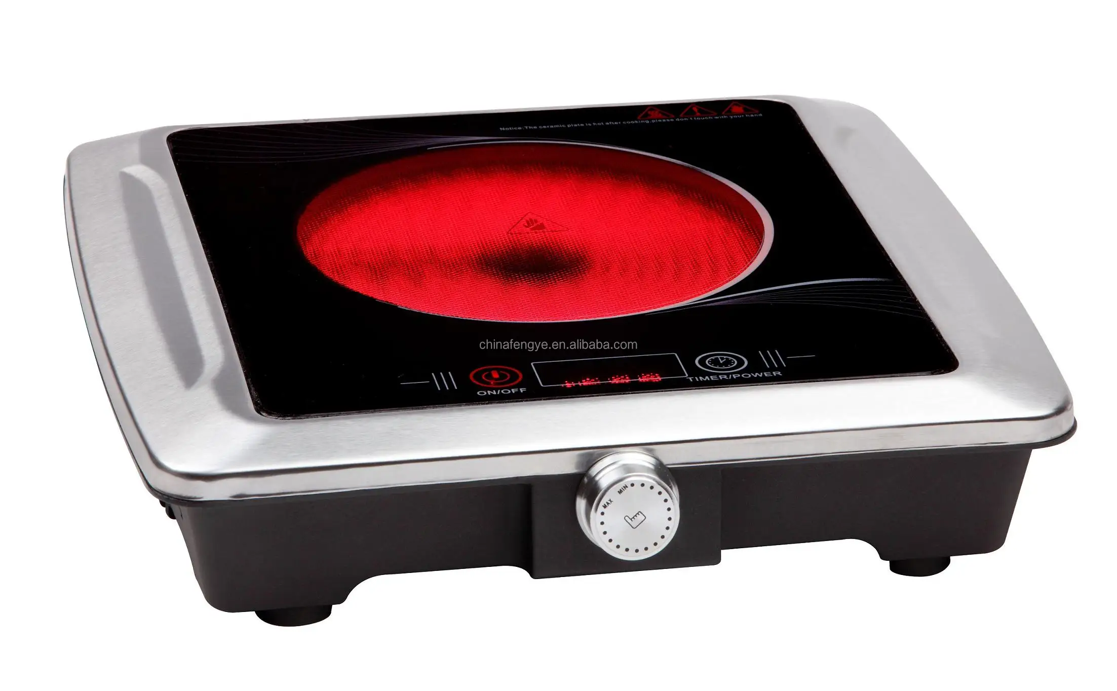 Triple electric ceramic stove
