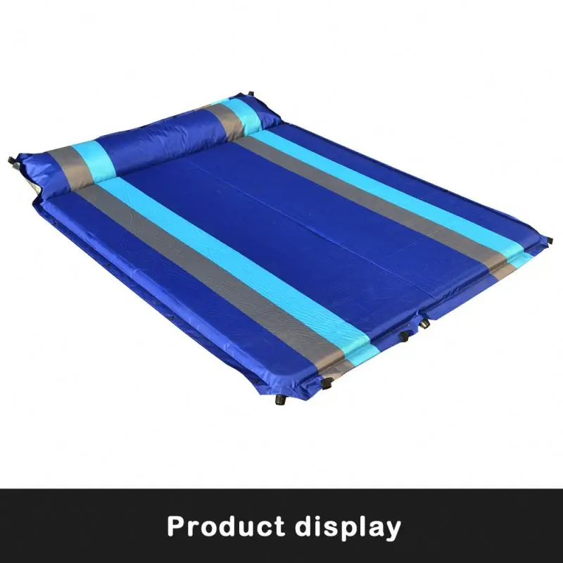 Waterproof Outdoor Air Mattress With Pillow Double Size Inflatable Airbed,High Rebound Sponge Camping Mat,Sleeping Pad