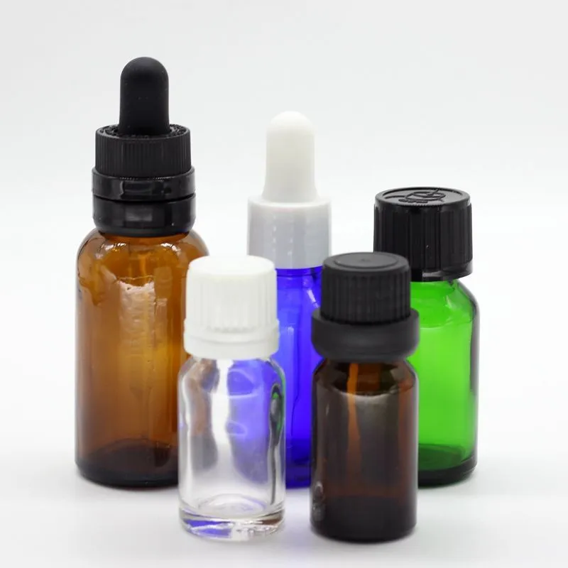 High quality amber essential oil dropper bottle glass 15 ml with tamper evident cap