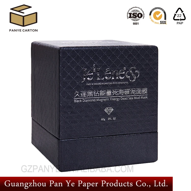 
2021 Difference size square Cardboard plain Matt Black Box For Wholesales 