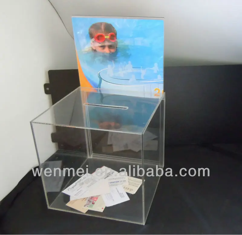 Acrylic Ballot box, suggestion box, acrylic box for business card