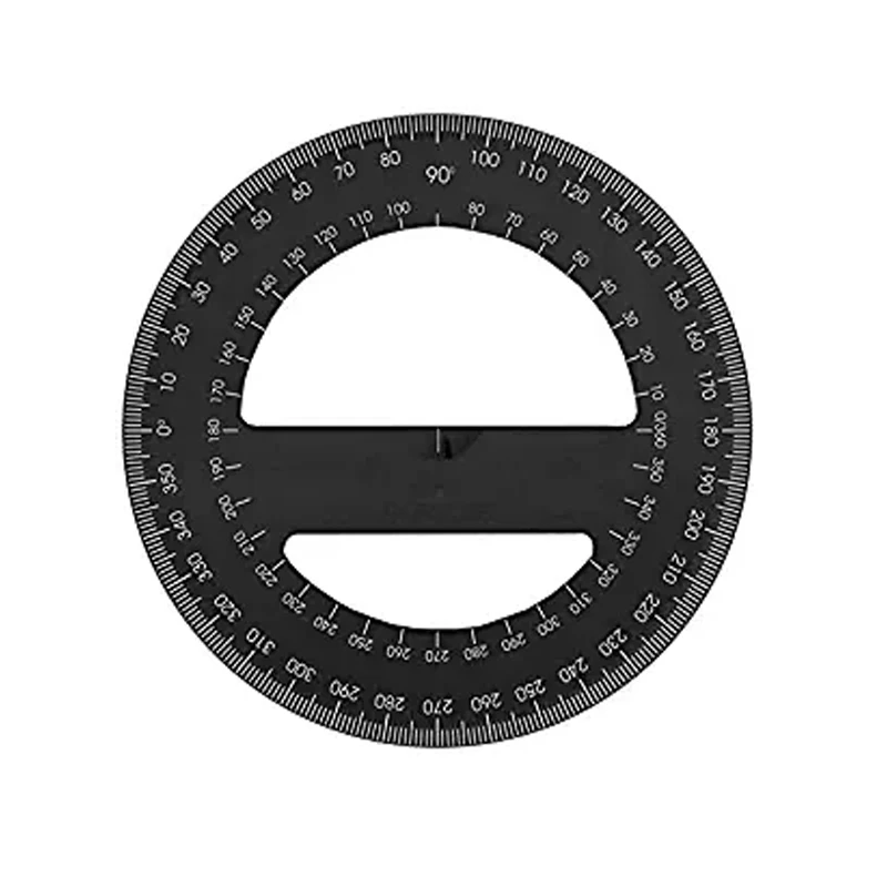 
360 Degree Protractor Premium (Black Color) 