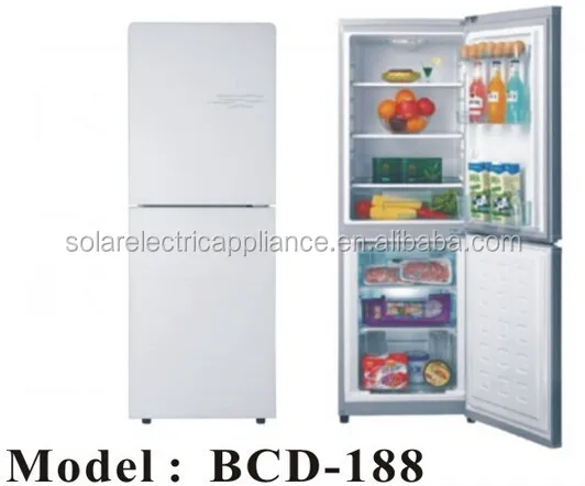 Low Price Solar DC Refrigerator ,DC Solar Fridge(2 door) -- BCD-188T