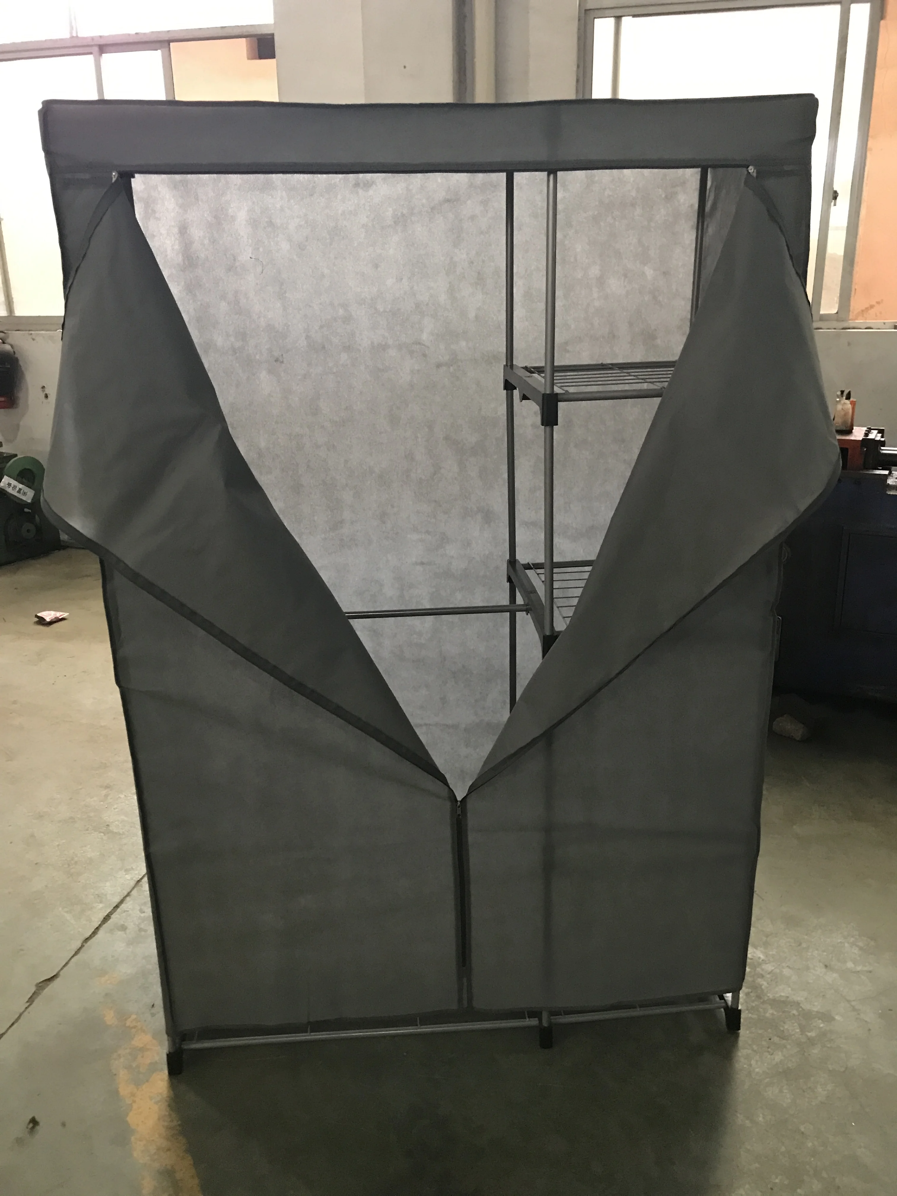 fashionable cloth cabinet,folding 600D plastic wardrobe cabinet with double zipper