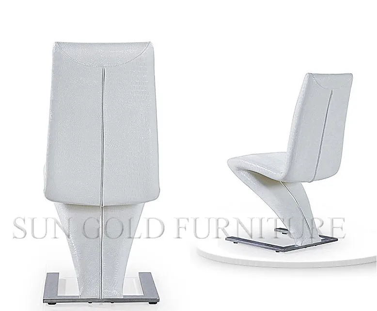 Modern white Crocodile artificial leather dining chair (SZ-DC011)