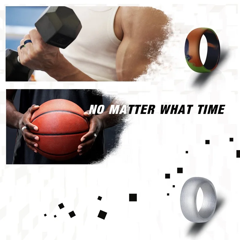Wholesale Classic Silicone Band Rubber Silicone Wedding Rings