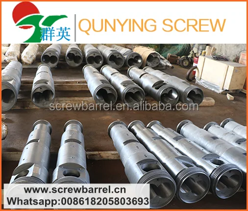 Bimetallic Conical twin barrel screw with SZ65 gear box