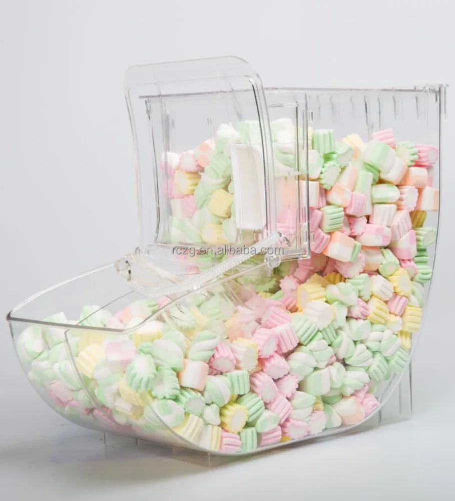 
Ecobox Clear cube dry food dispenser/bulk food bin/ scoop bin 