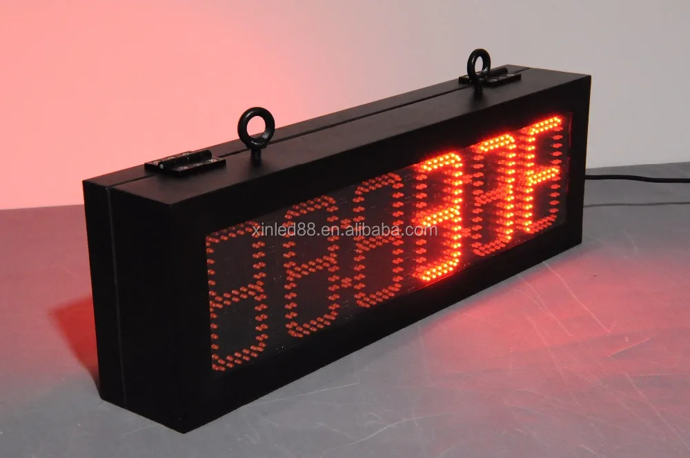 New product outdoor indoor 888888 8888 time temperature single color led sign for match
