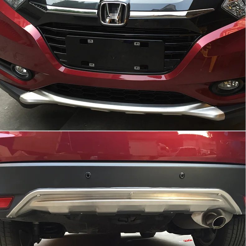 Автомобильные аксессуары: передняя и нескользящая пластина из нержавеющей стали, защита Бампера Для honda vezel
