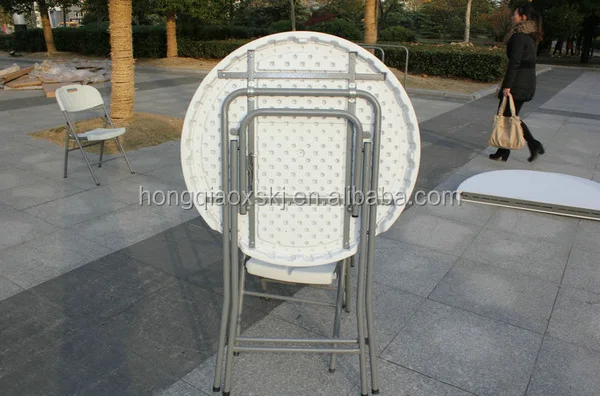 tall round table for netherland/80cm round HDPE folding outdoor cocktail table/for two people use bar table/couple with chairs