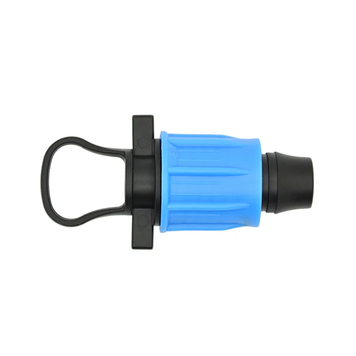 16mm irrigation PE tube drip line lock nut plastic end plug cap EL0316