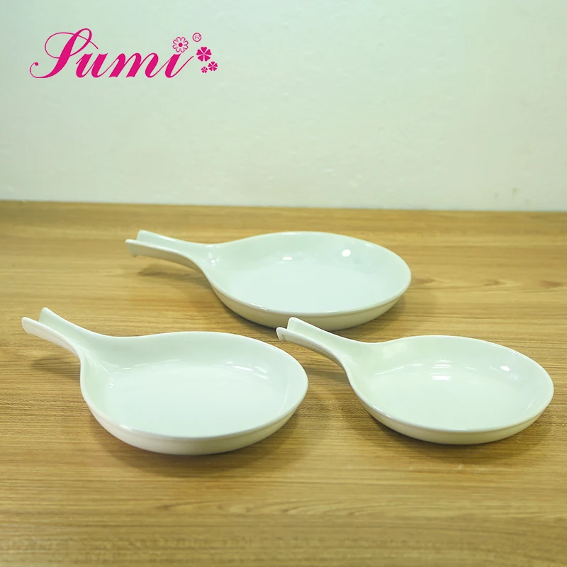 Free samples cheap custom printed porcelain dinner plates with handle