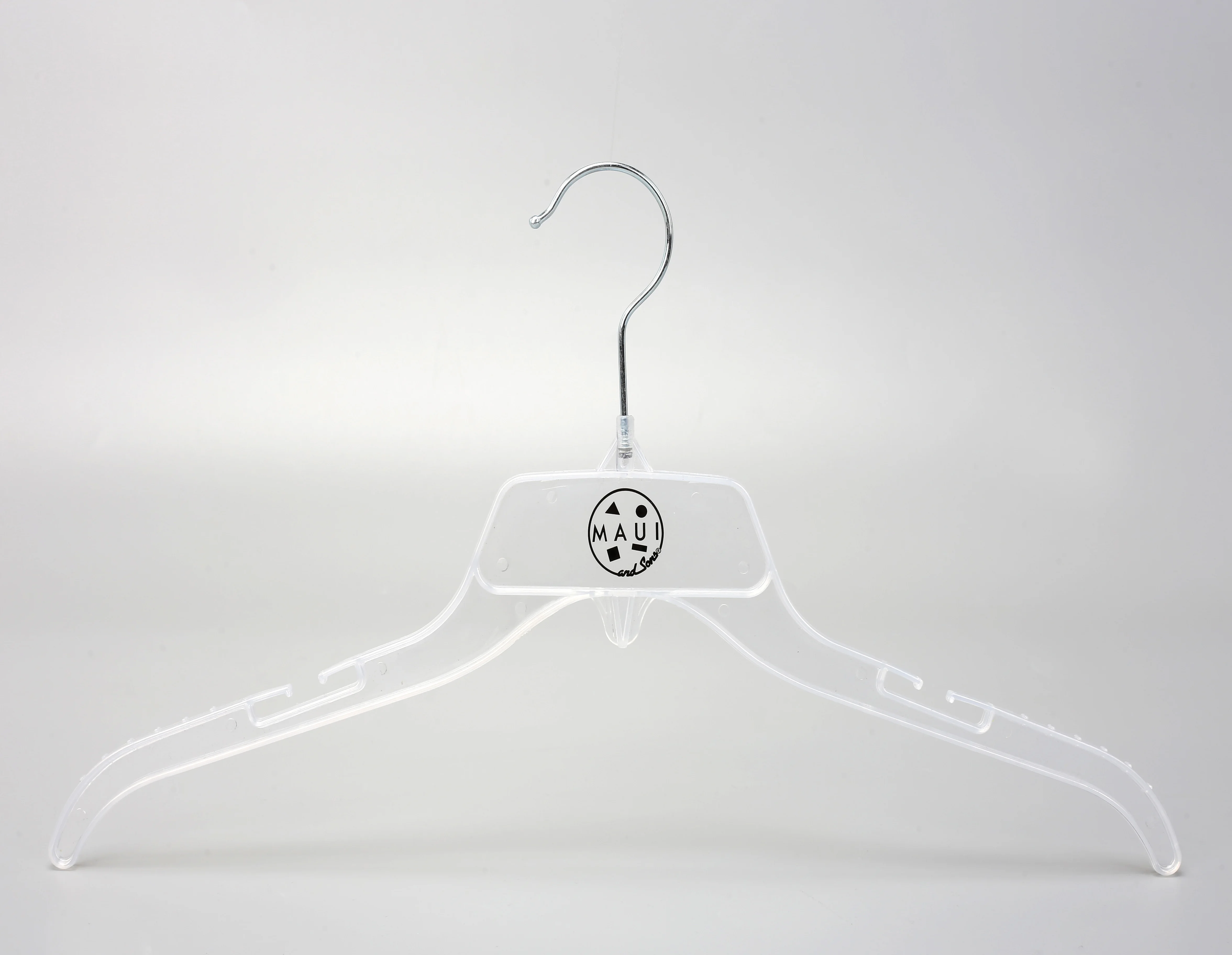 clear transparent 15 inch thin plastic clothes hangers