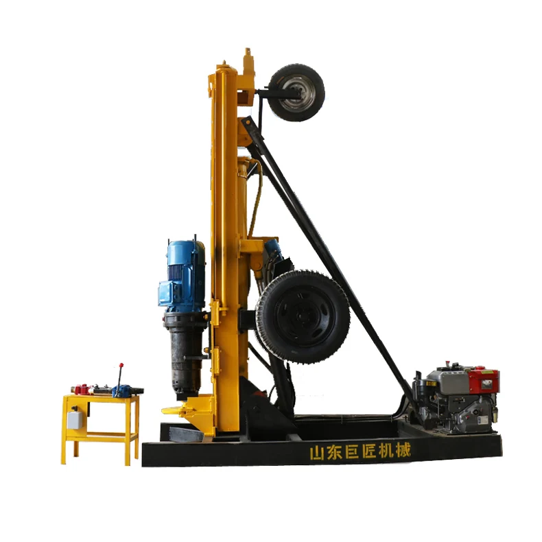 Mobile Pneumatic Jack Hammer Borehole Drilling Machine And Water Well Rig