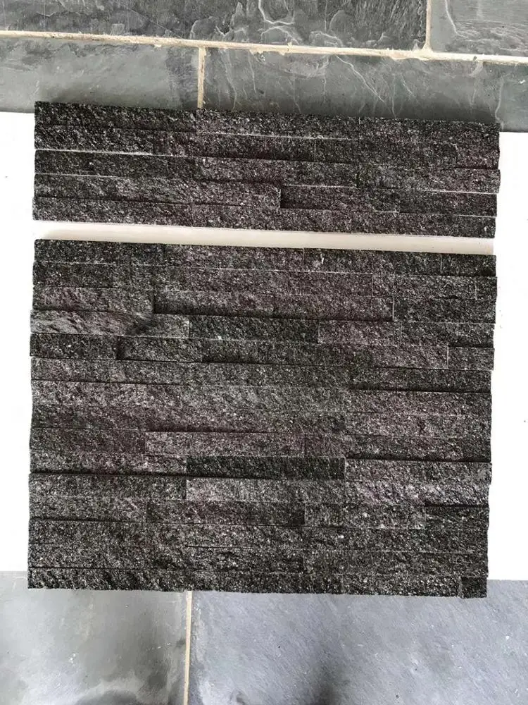 wholesale Natural black marble stone wall panel for garden decoration