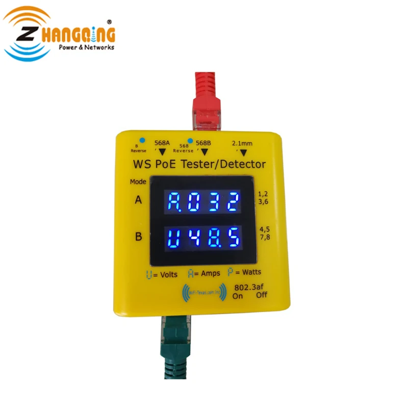 Встроенный тестер PoE для PoE камеры power over ethernet, дисплей от 20 В до 56 в, тест 802.3af/at Пассивный PoE при 10/10/1000 данных
