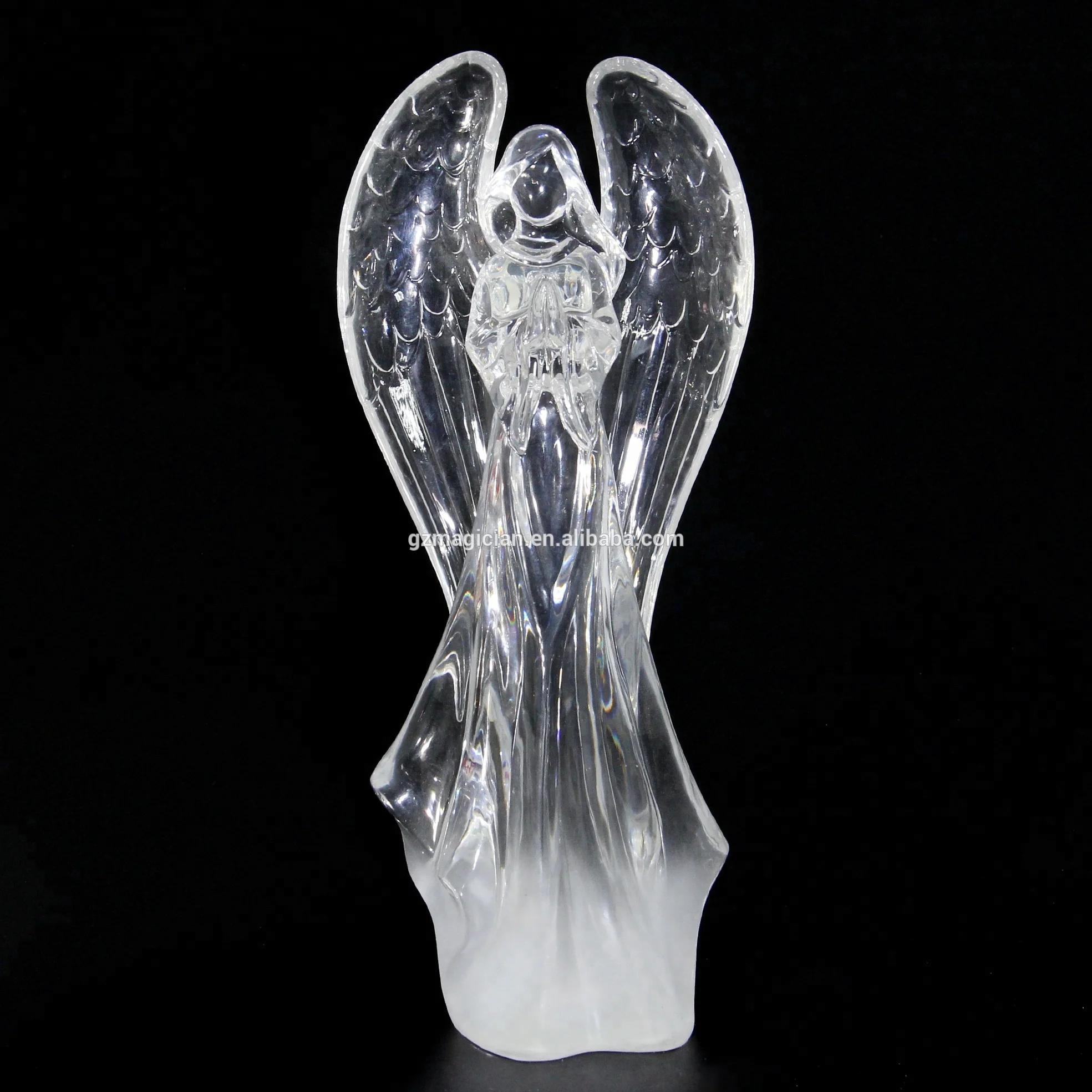 Made In China New Product LED Light Christmas Angel Acrylic Figurines