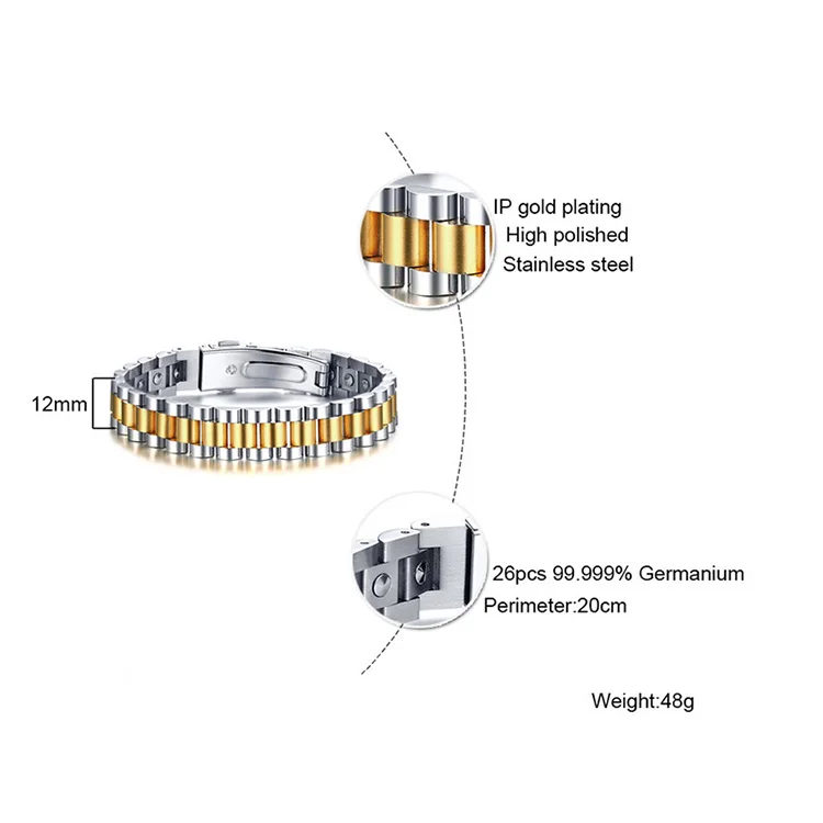 High quality anti 5000 gauss negative ion magnetic bracelet supplies