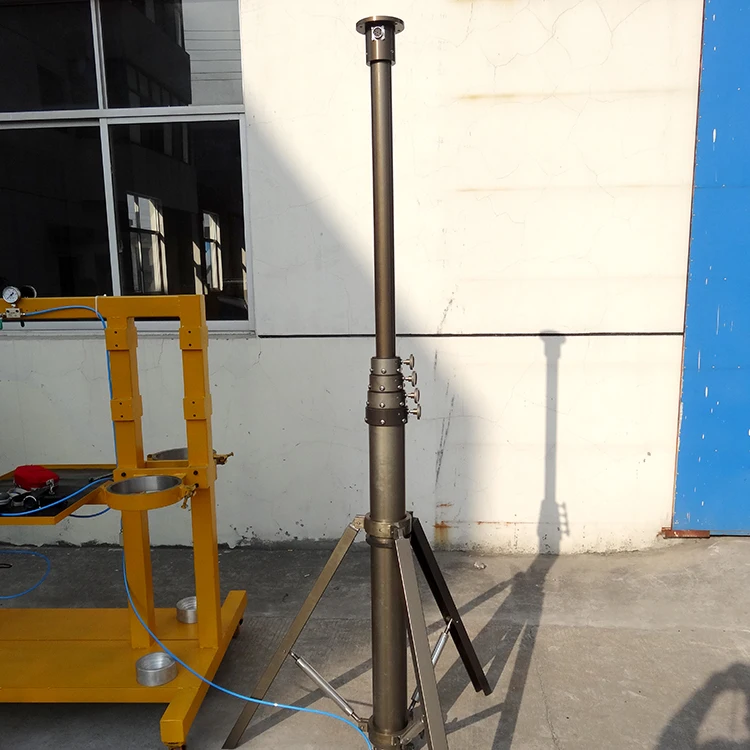 
Pneumatic telescopic mobile tripod hard anodizing light locking solar mast heavy 