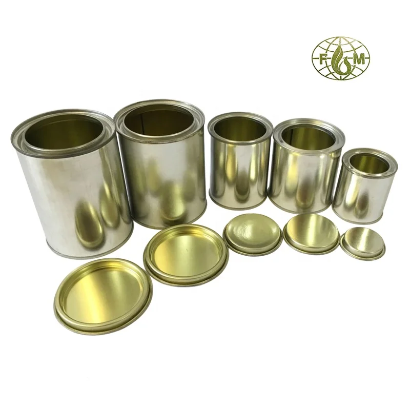 100ml-1gallon empty paint metal container with lids factory