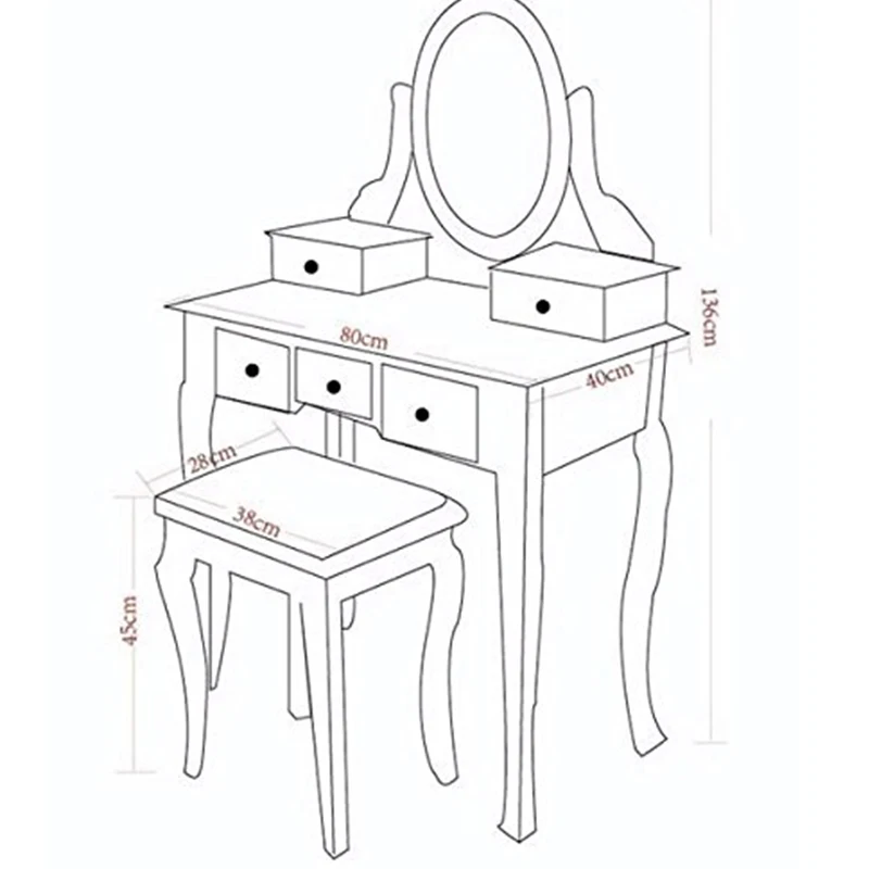 Горячие продаж Экологичные современный деревянный туалетный столик конструкций