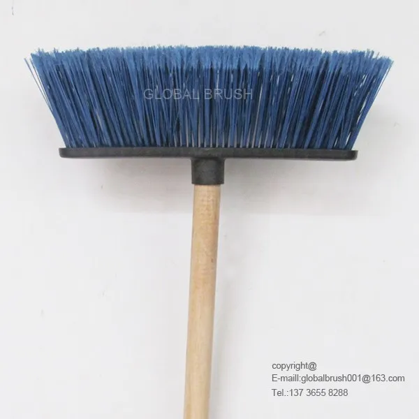 HQ0570R red color brush bristle soft broom for indoor cleaning