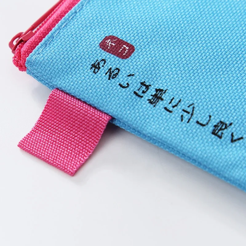 Wholesale A4 office promotion cat small zipper file tote black pencil case with logo